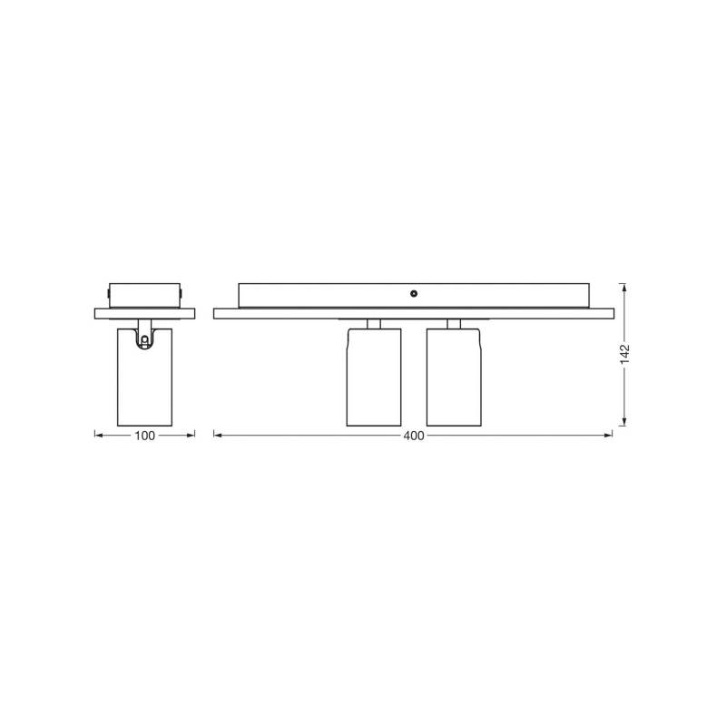 OSRAM Deckenstrahler MERCURY, weiß, 2 Spots GU10-LED 927 dim von Osram