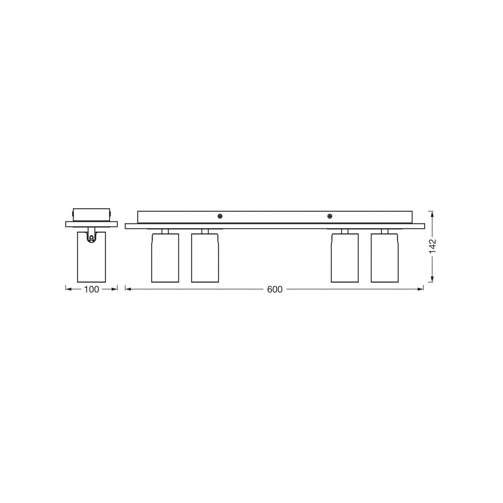OSRAM Deckenstrahler MERCURY, weiß, 4 Spots GU10-LED 927 dim OSRAM Deckenstrahler MERCURY, weiß, 4 Spots GU10-LED 927 dim von Osram