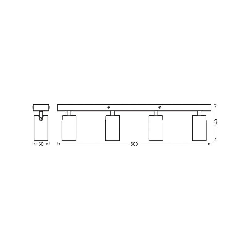 OSRAM Deckenstrahler OCTAGON, weiß, 4-flg., GU10-LED 927 dim von Osram