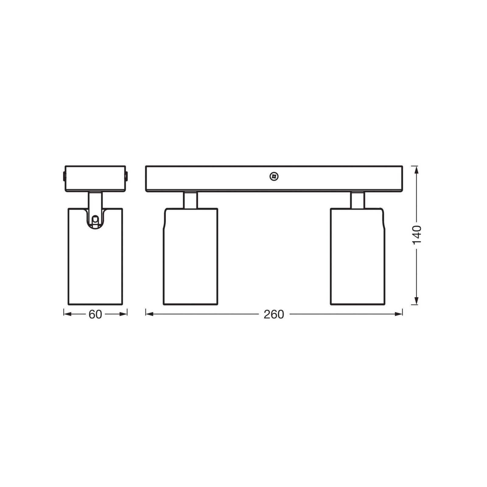OSRAM Deckenstrahler OCTAGON schwarz 2-flg. GU10-LED 927 dim OSRAM Deckenstrahler OCTAGON schwarz 2-flg. GU10-LED 927 dim von Osram
