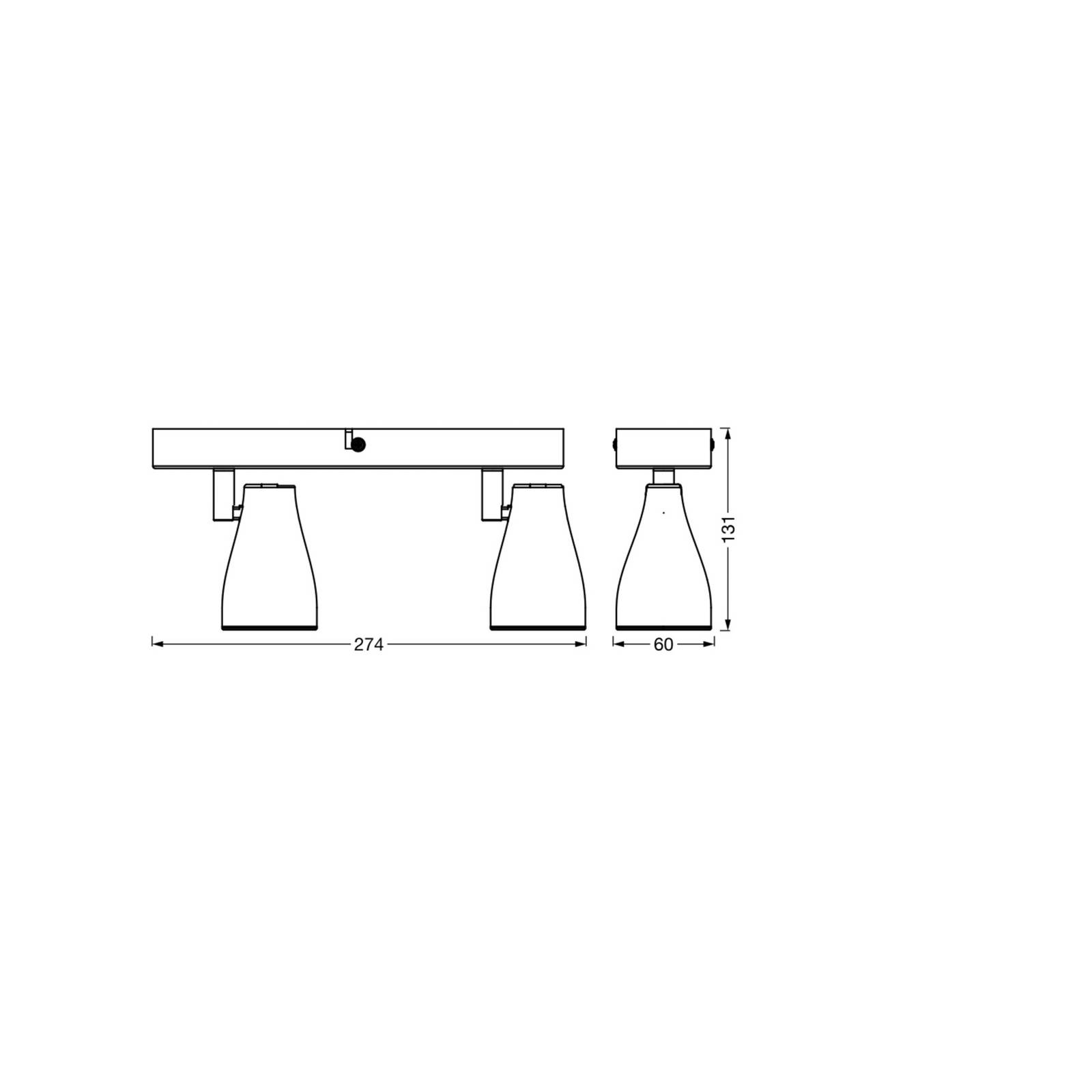 OSRAM Deckenstrahler PEAR, grau, 2-flammig, GU10-LED 2.700 K OSRAM Deckenstrahler PEAR, grau, 2-flammig, GU10-LED 2.700 K von Osram