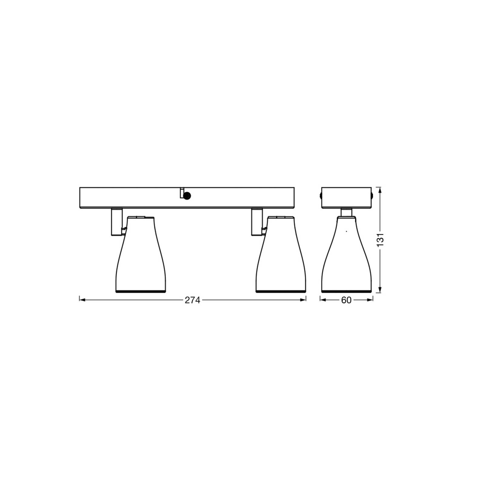 OSRAM Deckenstrahler PEAR, schwarz, 2-flg., GU10-LED 2.700 K OSRAM Deckenstrahler PEAR, schwarz, 2-flg., GU10-LED 2.700 K von Osram
