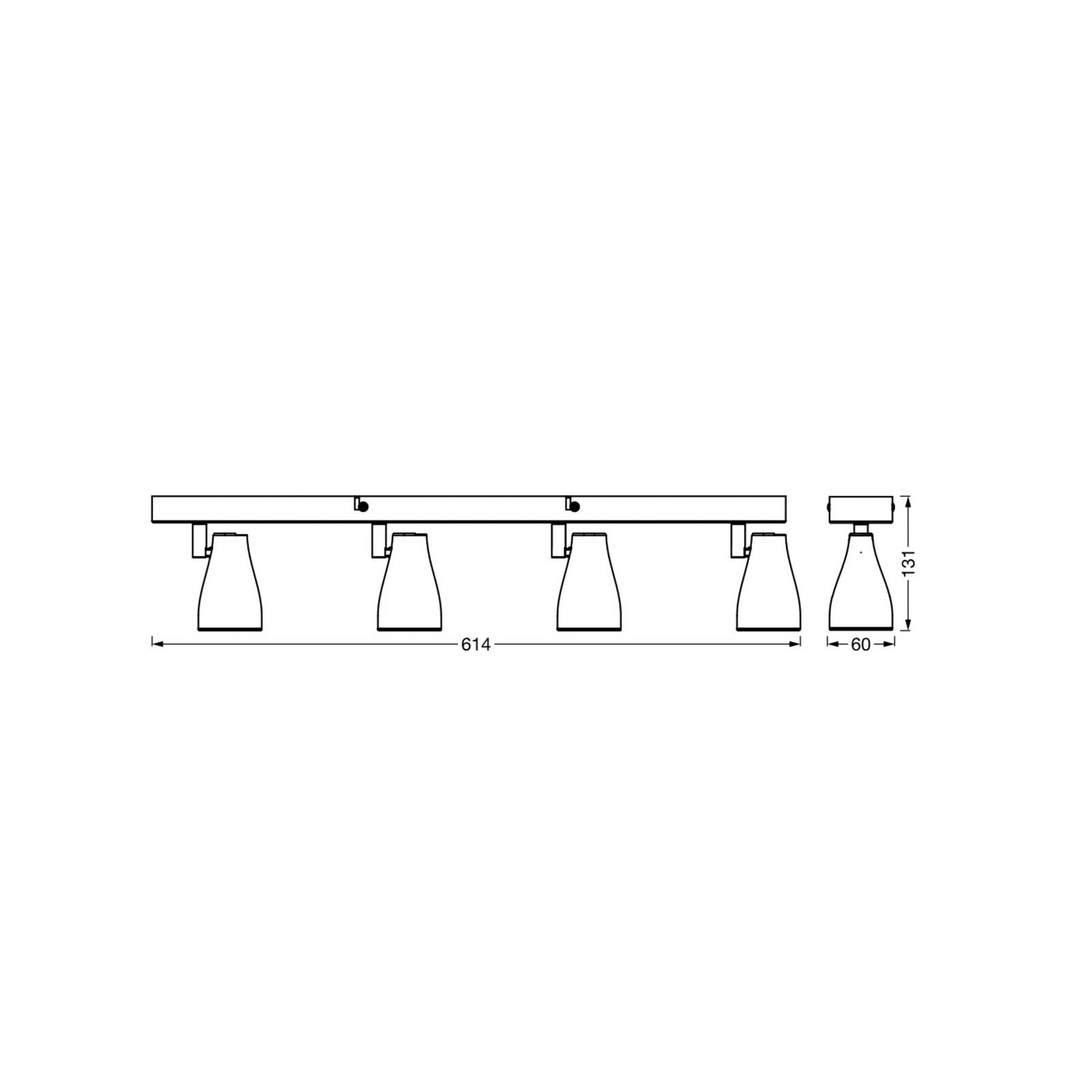 OSRAM Deckenstrahler PEAR, schwarz, 4-flg., GU10-LED 2.700 K OSRAM Deckenstrahler PEAR, schwarz, 4-flg., GU10-LED 2.700 K von Osram