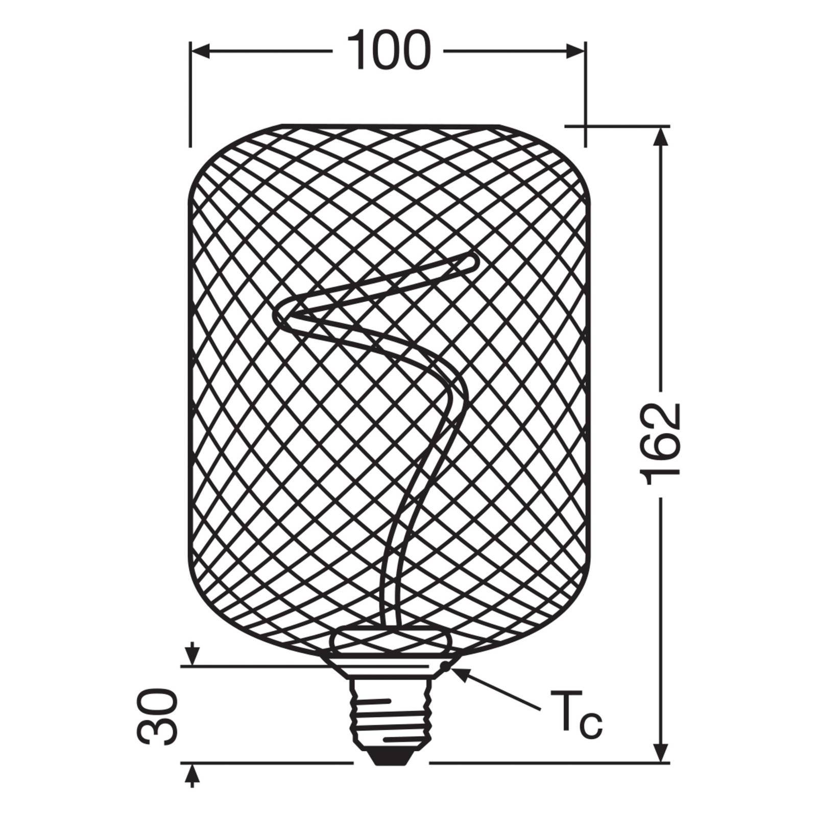OSRAM Decor LED Spiral Filament Square E27 3,5W schwarz 818 von Osram