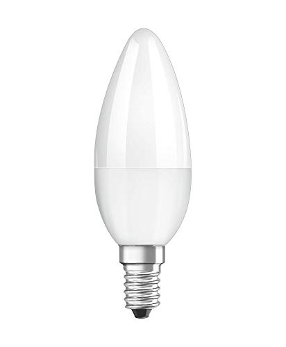 OSRAM Dimmbare LED Lampe mit E14 Sockel, Warmweiss (2700K), Kerzenform, 5W, Ersatz für 40W-Glühbirne, matt, LED SUPERSTAR CLASSIC B DIM von Osram