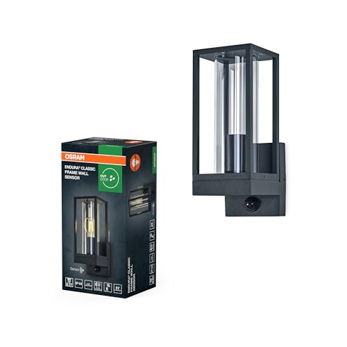 Osram Endura Classic LED Wandleuchte Frame, E27 Fassung, PIR Sensor, IP44, Aluminium dunkelgrau, Glas Osram Endura Classic LED Wandleuchte Frame, E27 Fassung, PIR Sensor, IP44, Aluminium dunkelgrau, Glas von Osram