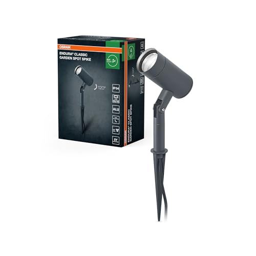 OSRAM ENDURA Classic Garden Spotspike GU10 Außen-Spießleuchte, schwarz, GU10-Sockel (max 35W), kann mit einfacher oder smarter Lampe bestückt werden, ausrichtbarer Leuchtenkopf, Schutzklasse IP54 von Osram