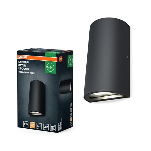 OSRAM ENDURA Style klassische LED-Außenleuchte mit Lichtaustritt oben und unten, rund, in Dunkelgrau aus Aluminium, IP44-Schutz, für Fassaden- und Eingänge OSRAM ENDURA Style klassische LED-Außenleuchte mit Lichtaustritt oben und unten, rund, in Dunkelgrau aus Aluminium, IP44-Schutz, für Fassaden- und Eingänge von Osram