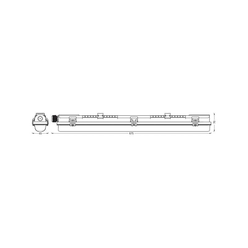 OSRAM Feuchtraumlampe SUBMARINE PCR 68 cm 1x G13 T8 LED IP65 von Osram
