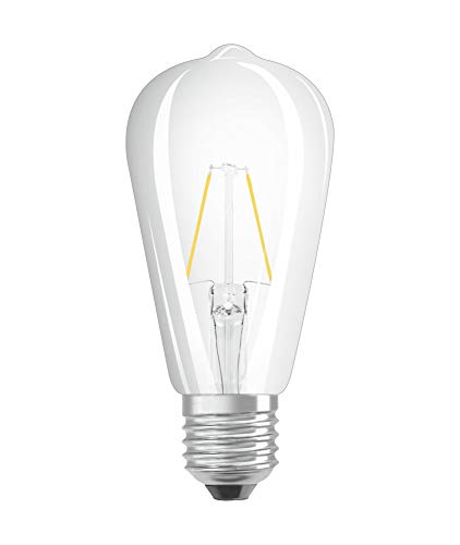 OSRAM Filament LED Lampe mit E27 Sockel, Edison Form, Warmweiss (2700K), 2,50 W, Ersatz für 25-W-Glühbirne, LED Retrofit CLASSIC ST von Osram