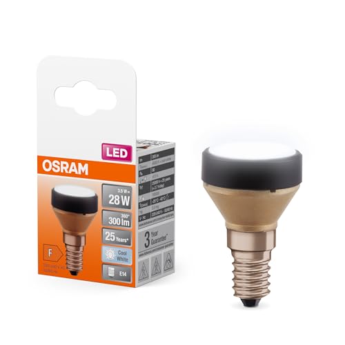 OSRAM Flat Lamp, ultra-kompakte und flache LED Lampe mit E27 Sockel, ersetzt herkömmliche 28W Glühbirnen, kaltweiß (4000K), sparsam mit 3.5W Verbrauch, nicht dimmbar, 6er-Pack von Osram