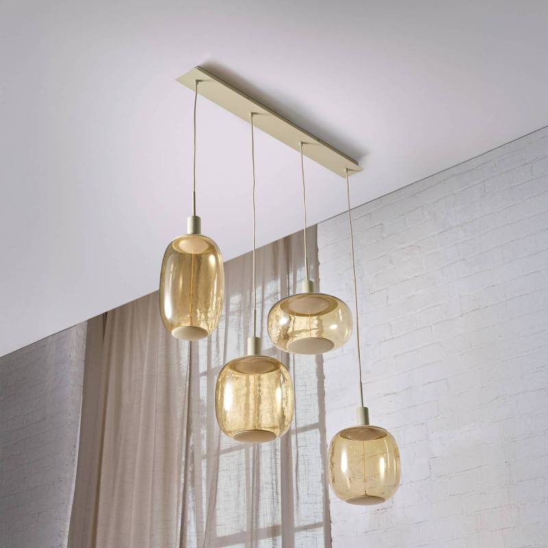 OSRAM Hängelampe Decor Needle Linear beige, Stahl, 4-fl. E27 OSRAM Hängelampe Decor Needle Linear beige, Stahl, 4-fl. E27 von Osram
