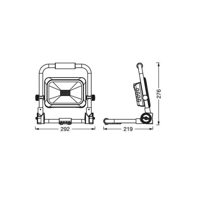 OSRAM LED-Akku-Arbeitslampe VALUE BATTERY, 30 W schwarz IP54 von Osram