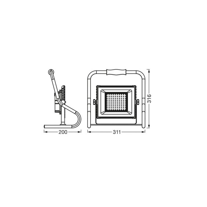 OSRAM LED-Akku-Arbeitsleuchte, 30 W, orange, IP44, 4.000 K von Osram
