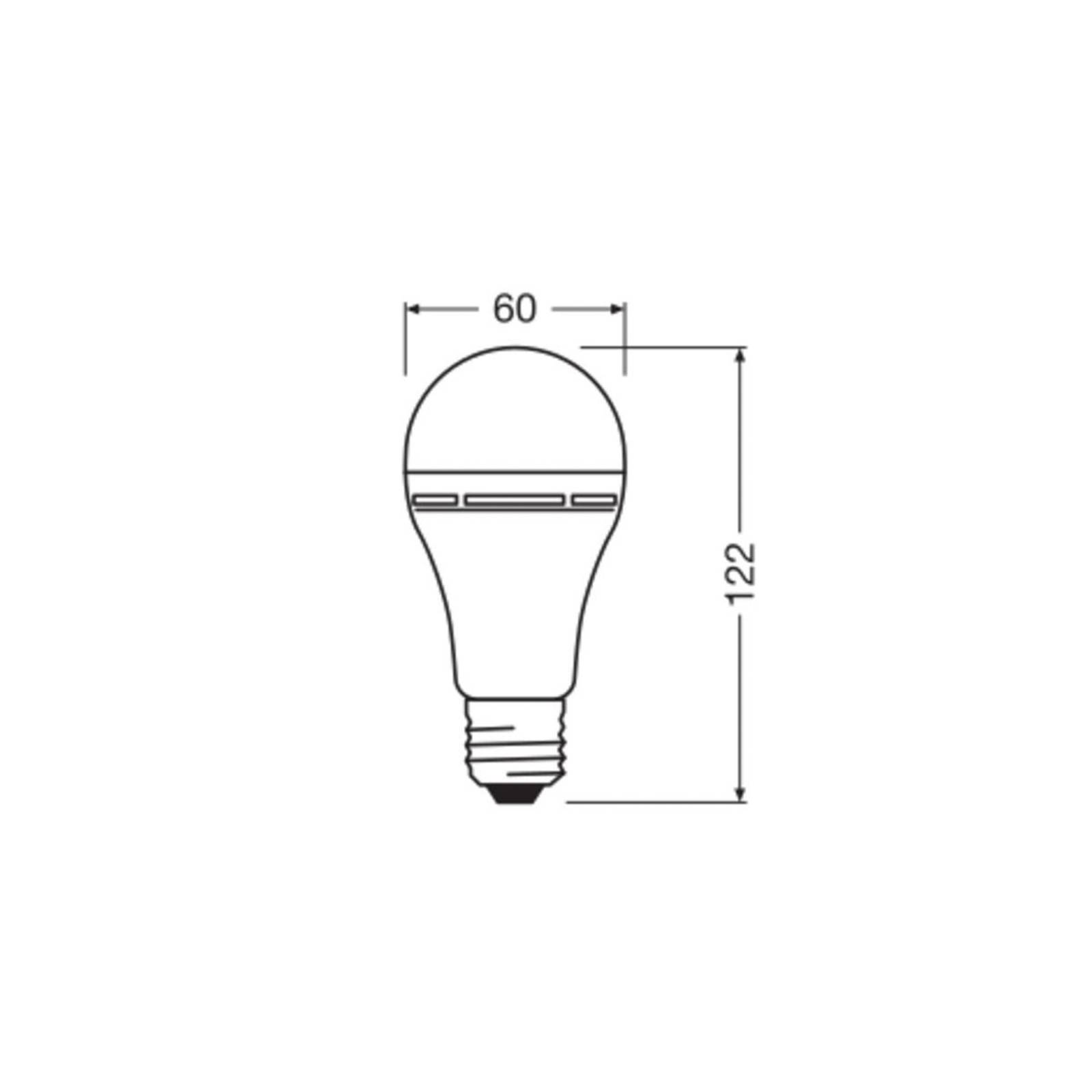 OSRAM LED-Akku-Leuchtmittel Birne E27 8W matt 2700K Notlicht von Osram
