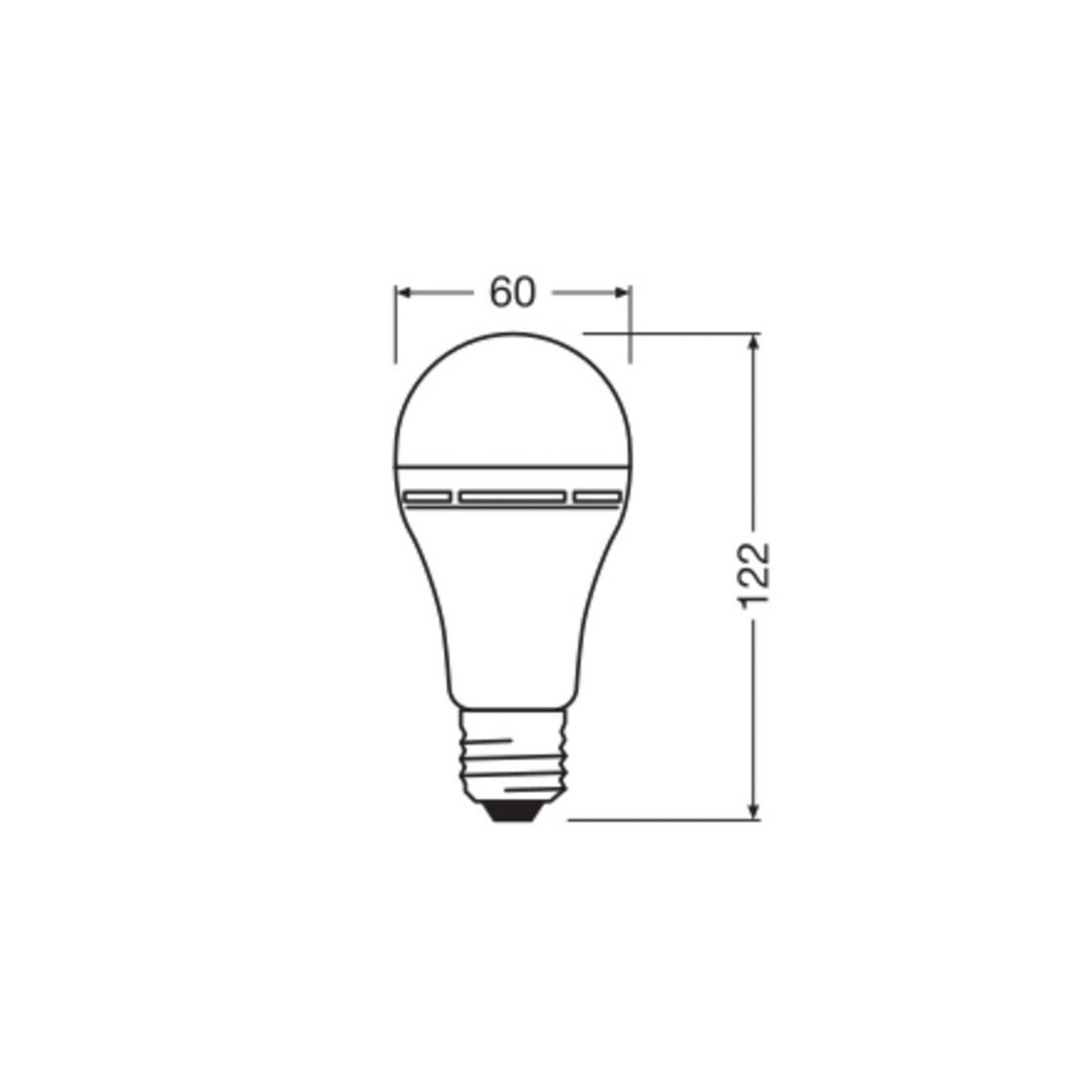 OSRAM LED-Akku-Leuchtmittel Birne E27 8W matt 4000K Notlicht von Osram