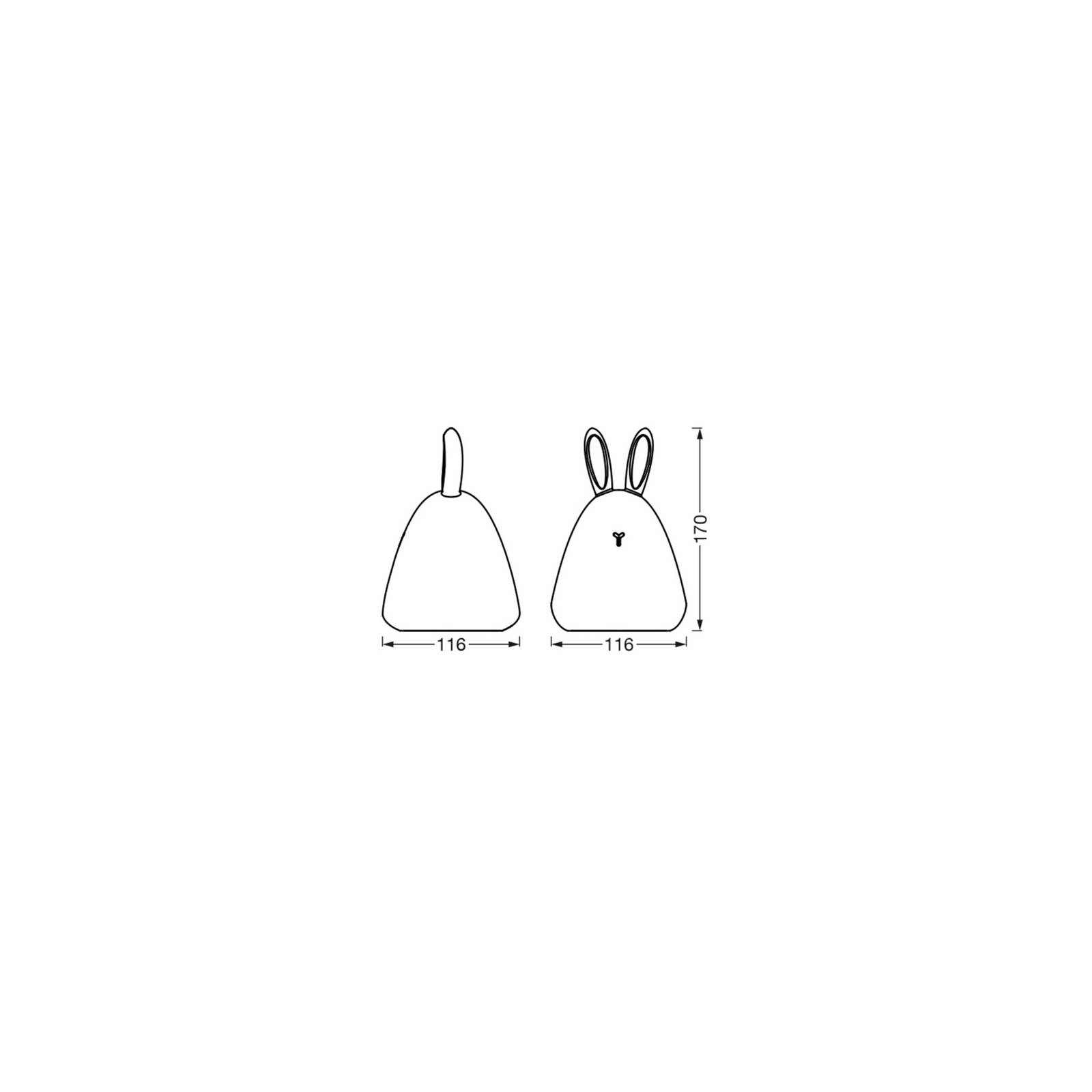 OSRAM LED-Akku-Nachtlicht NIGHTLUX RABBIT weiß USB RGB touch OSRAM LED-Akku-Nachtlicht NIGHTLUX RABBIT weiß USB RGB touch von Osram