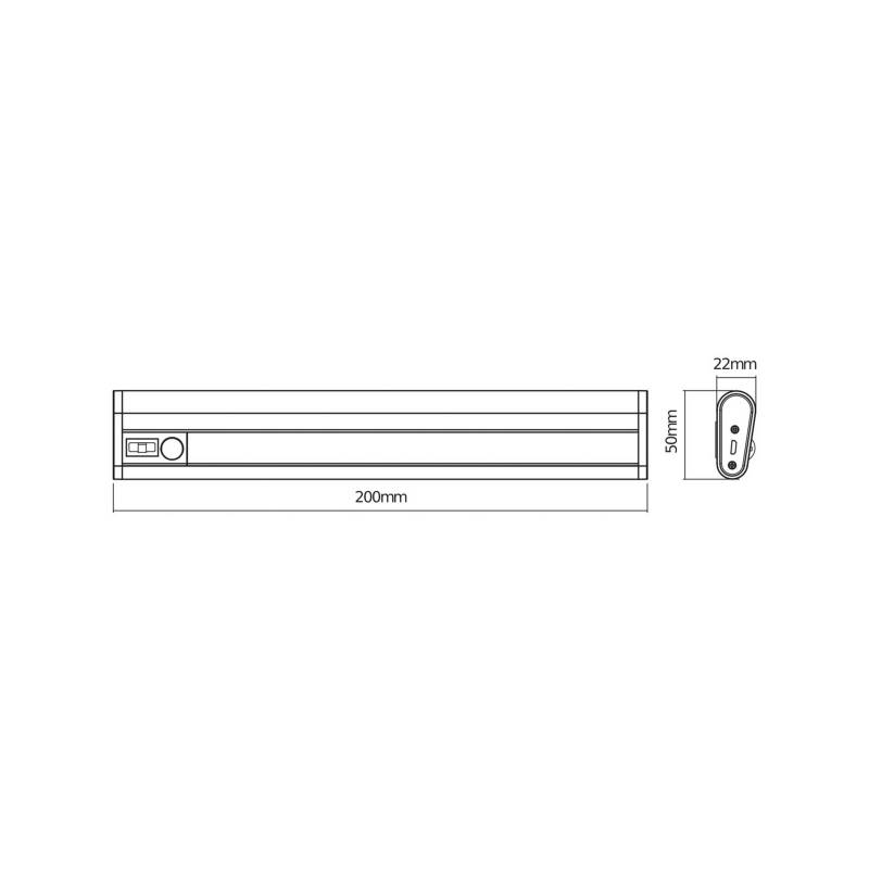 OSRAM LED-Akku-Unterbaulampe LINEAR MOBILE, 20 cm Sensor USB von Osram