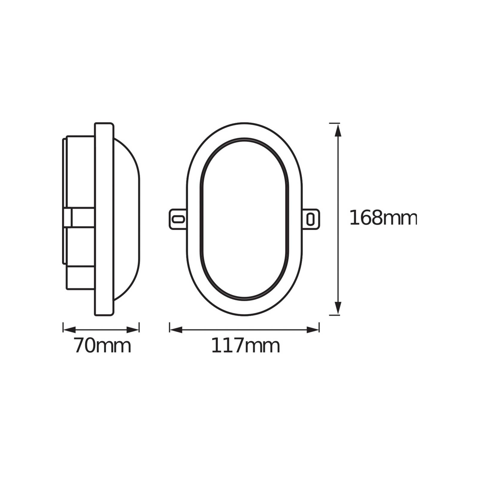 OSRAM LED-Außenwandlampe BULKHEAD, weiß, 6 W Kunststoff IP54 von Osram