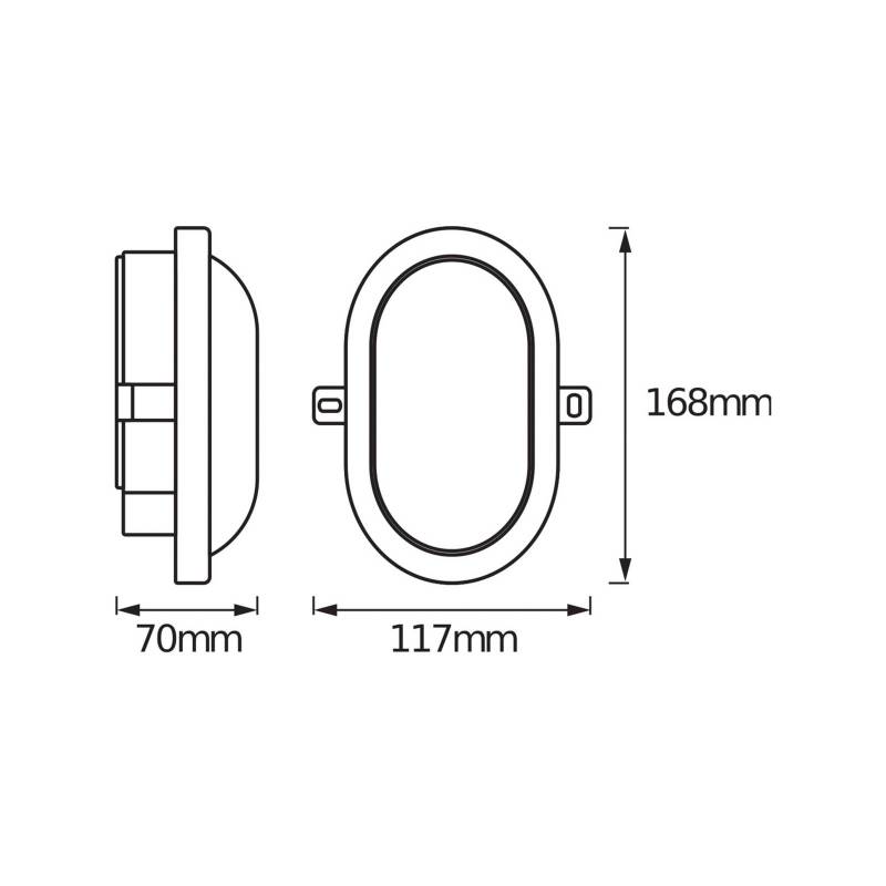 OSRAM LED-Außenwandlampe BULKHEAD, weiß, 6 W Kunststoff IP54 von Osram