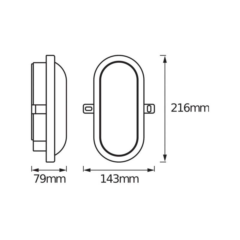 OSRAM LED-Außenwandlampe BULKHEAD, weiß 11 W Kunststoff IP54 von Osram