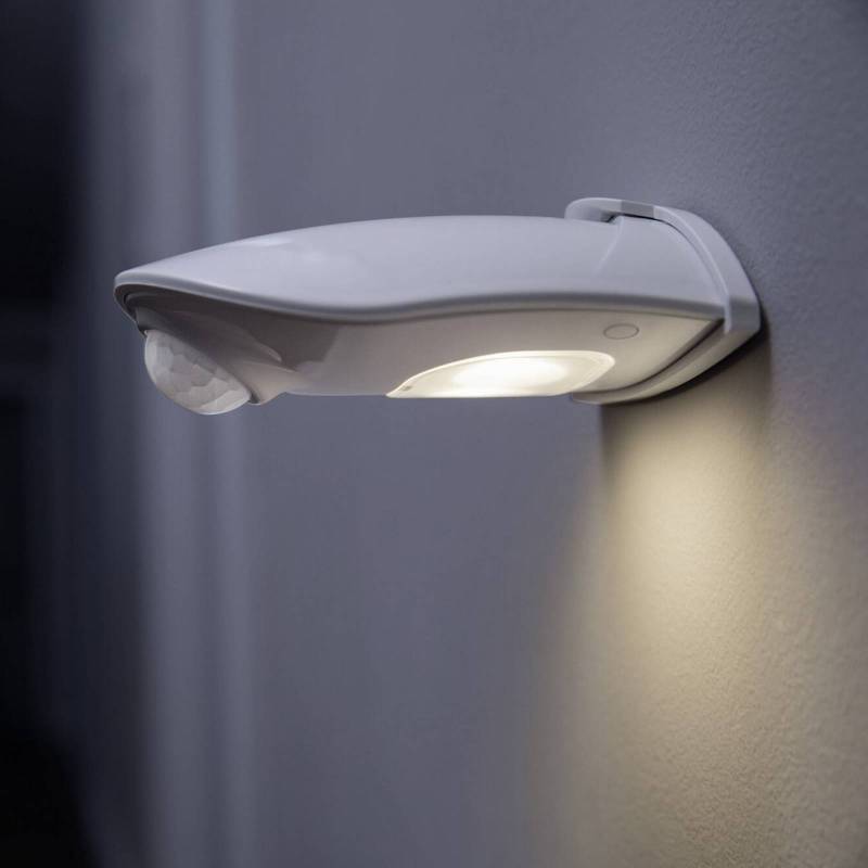 OSRAM LED-Außenwandlampe DOORLED DOWN silber Sensor Batterie von Osram