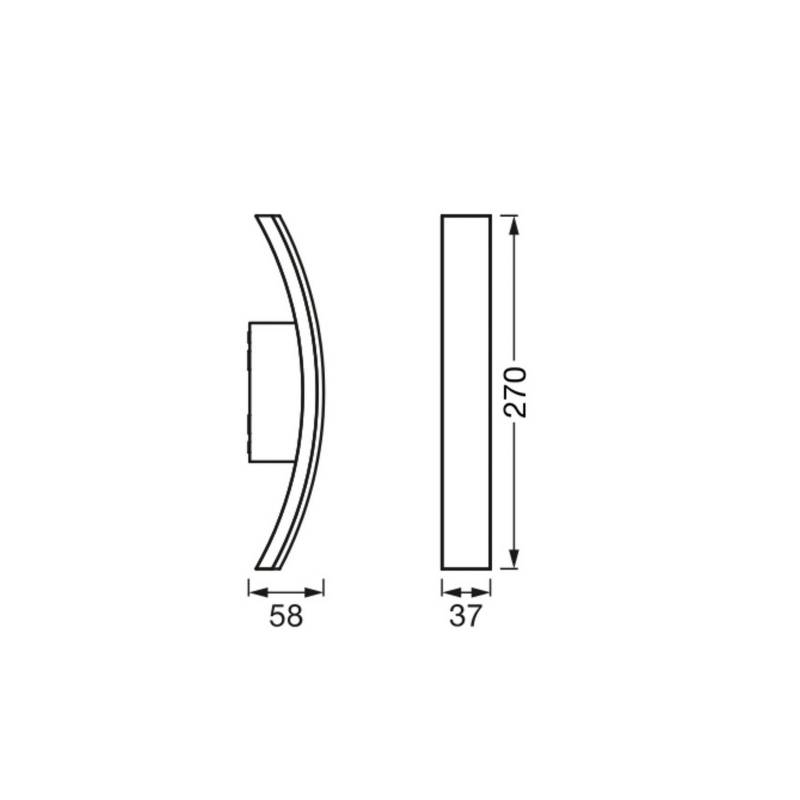 OSRAM LED-Außenwandlampe ENDURA STYLE BOW, dunkelgrau, 27 cm OSRAM LED-Außenwandlampe ENDURA STYLE BOW, dunkelgrau, 27 cm von Osram