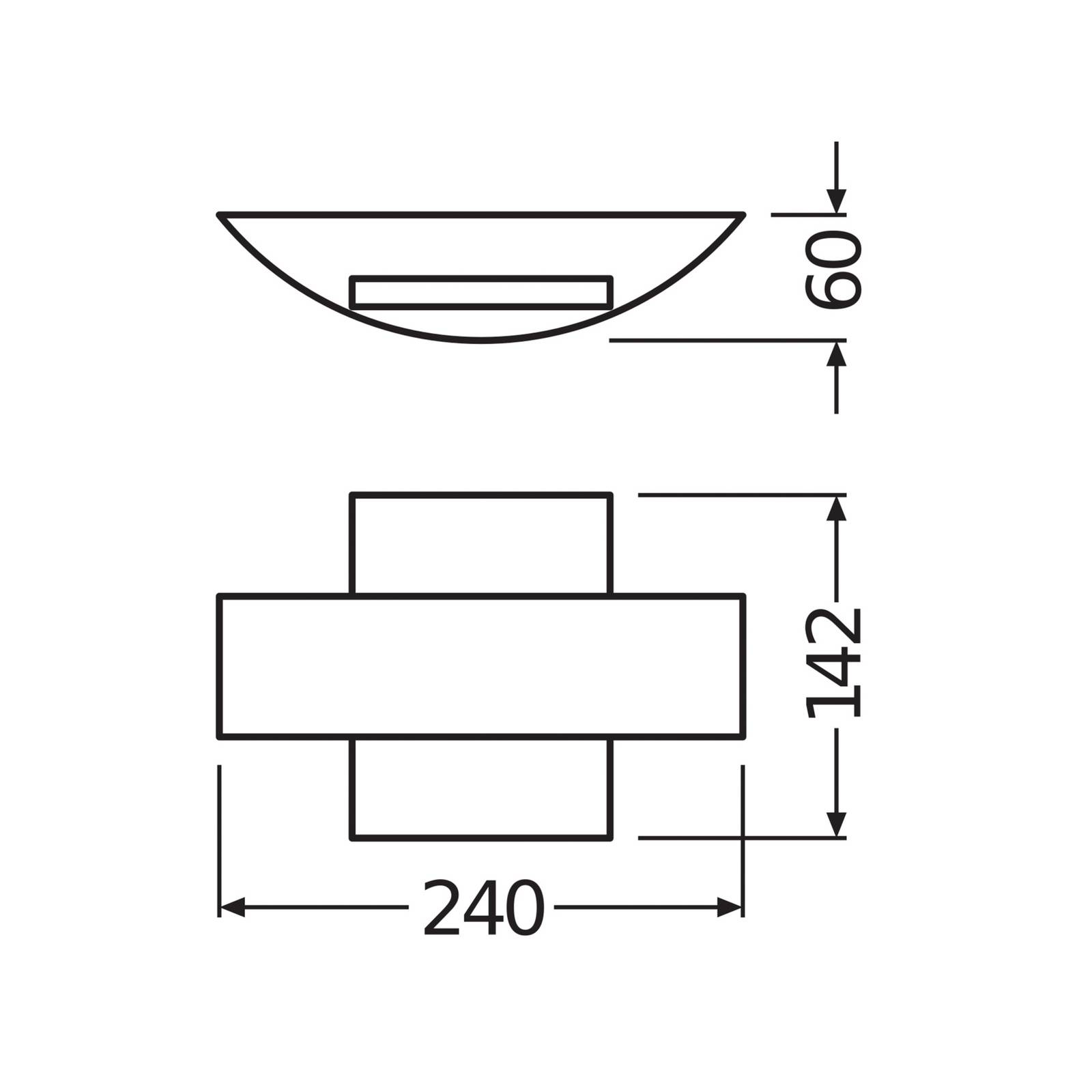 OSRAM LED-Außenwandlampe ENDURA STYLE SHIELD dunkelgrau IP44 von Osram