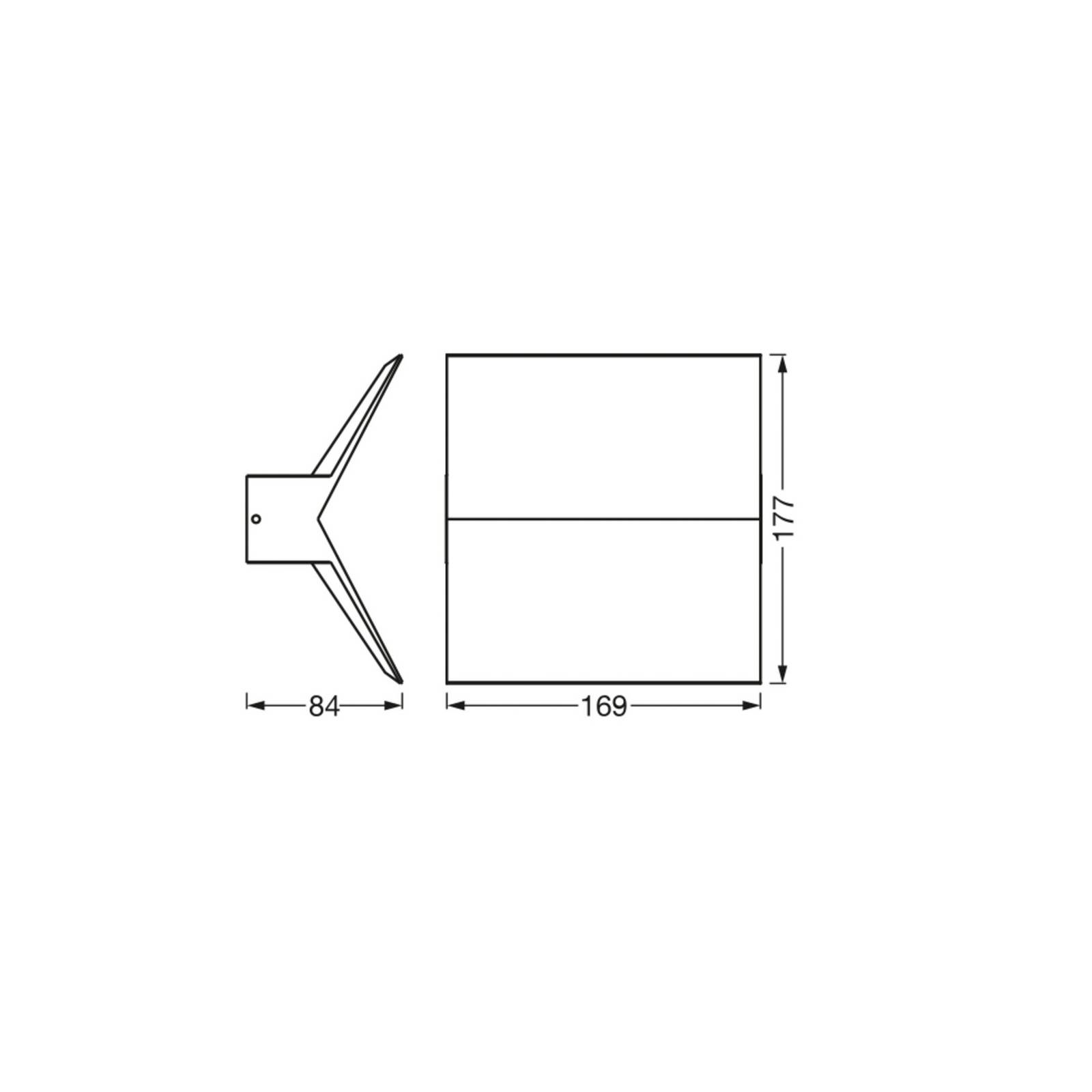 OSRAM LED-Außenwandleuchte ENDURA STYLE BAT, dunkelgrau IP44 von Osram