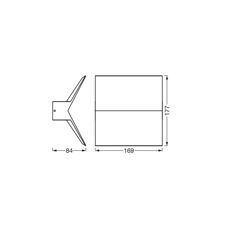 OSRAM LED-Außenwandleuchte ENDURA STYLE BAT, dunkelgrau IP44 von Osram