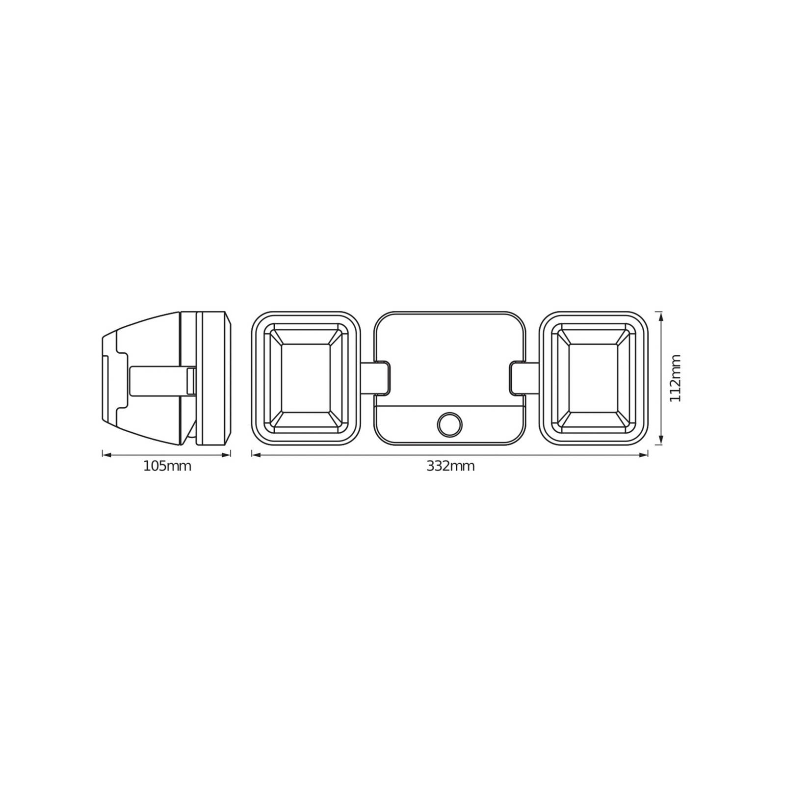 OSRAM LED-Außenwandstrahler DOUBLE, 2-flg., weiß, Batterie OSRAM LED-Außenwandstrahler DOUBLE, 2-flg., weiß, Batterie von Osram