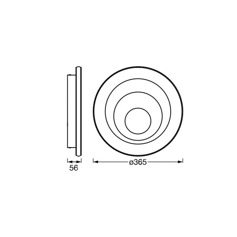 OSRAM LED-Deckenlampe ORBIS SPIRAL ROUND, Ø 37 cm, weiß 38 W von Osram