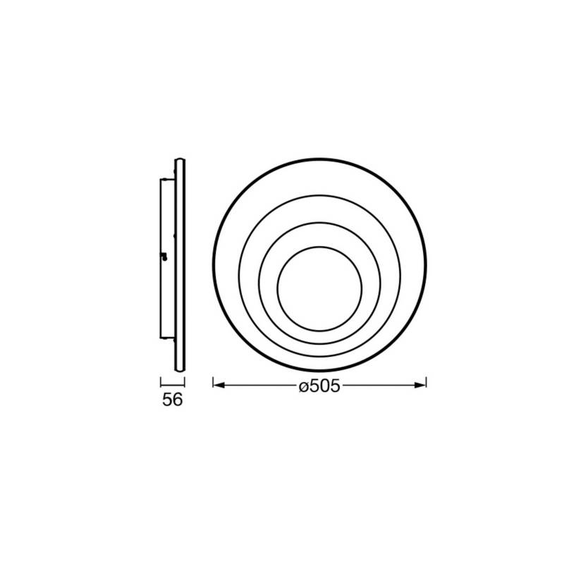 OSRAM LED-Deckenlampe ORBIS SPIRAL ROUND, Ø 51 cm, weiß 42 W von Osram