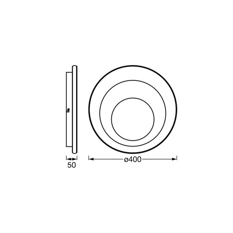 OSRAM LED-Deckenlampe ORBIS SPIRAL ROUND Ø 40cm weiß up/down von Osram
