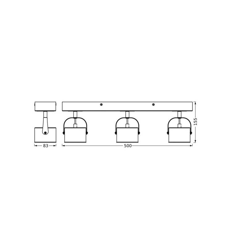 OSRAM LED-Deckenleuchte JUPITER, 3-flammig, silber, Metall von Osram