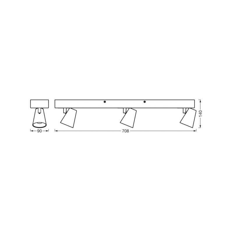 OSRAM LED-Deckenleuchte NEPTUNE CLICK-SELECT, 3 Spots, weiß von Osram