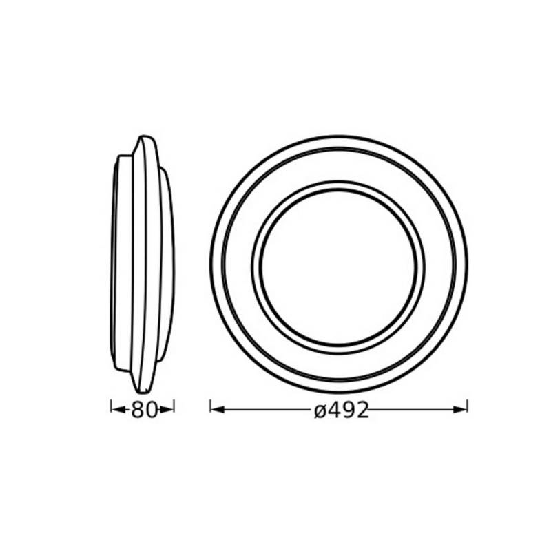 OSRAM LED-Deckenleuchte ORBIS BERLIN, silber, Ø 49 cm Metall von Osram