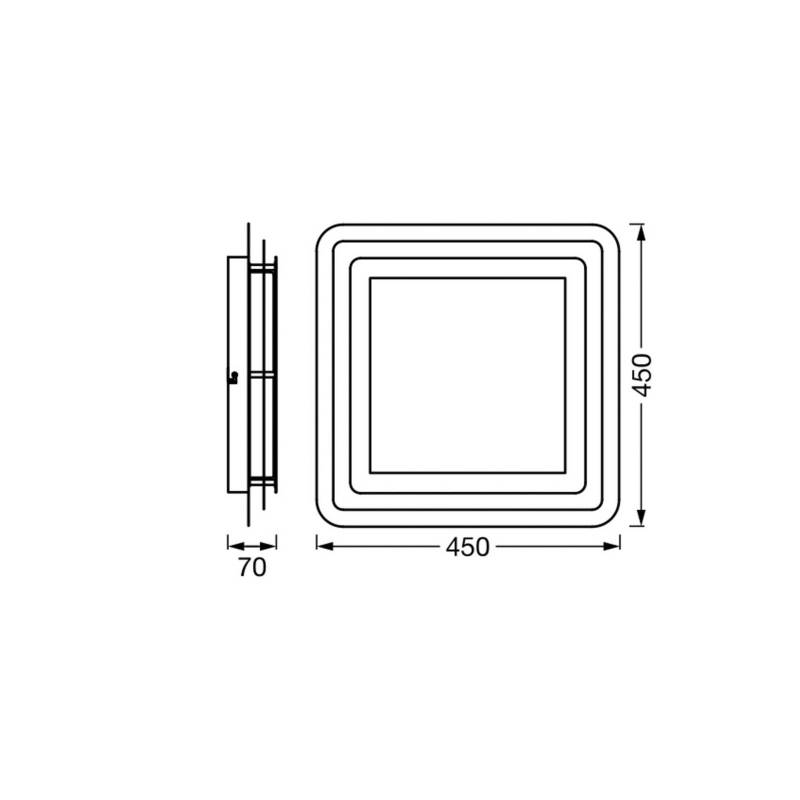 OSRAM LED-Deckenleuchte ORBIS SPIRAL LAYER, weiß, 45 x 45 cm von Osram