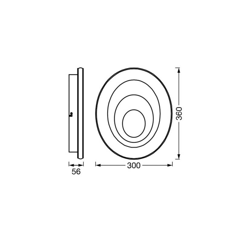 OSRAM LED-Deckenleuchte ORBIS SPIRAL OVAL, Ø 36 cm weiß 27 W von Osram