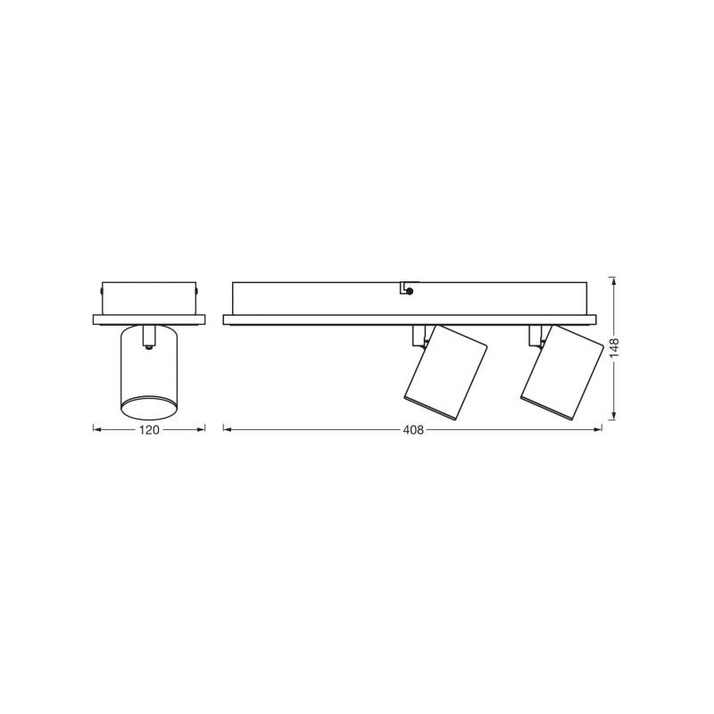 OSRAM LED-Deckenstrahler MARS CLICK-SELECT, 2 Spots, schwarz von Osram