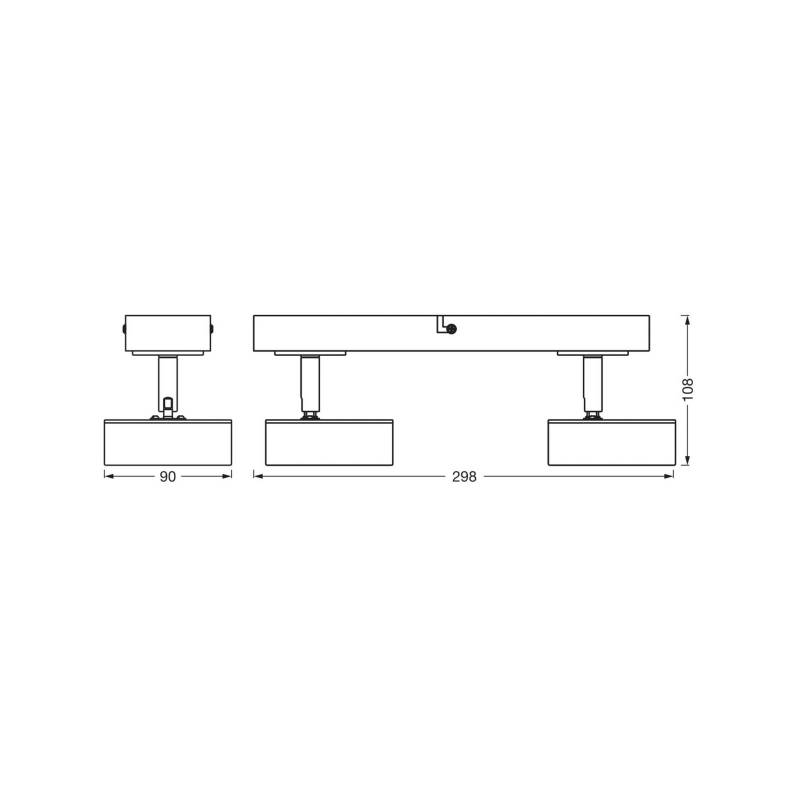 OSRAM LED-Deckenstrahler PLUTO, weiß, 2 Spots Metall 3.000 K von Osram