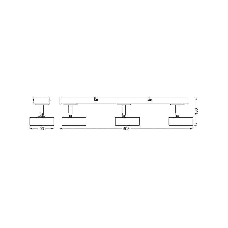 OSRAM LED-Deckenstrahler PLUTO, weiß, 3 Spots Metall 3.000 K von Osram