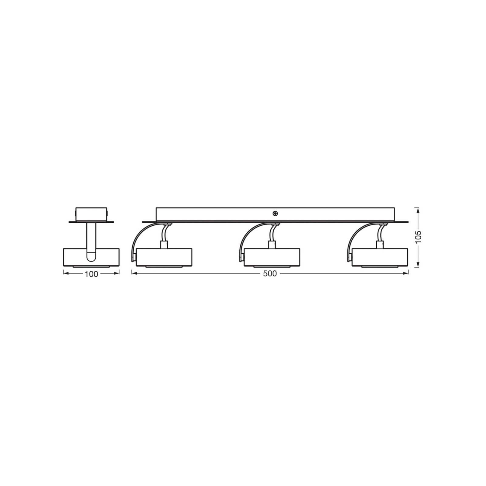 OSRAM LED-Deckenstrahler VENUS, weiß, 3-flg., Metall 3.000 K OSRAM LED-Deckenstrahler VENUS, weiß, 3-flg., Metall 3.000 K von Osram