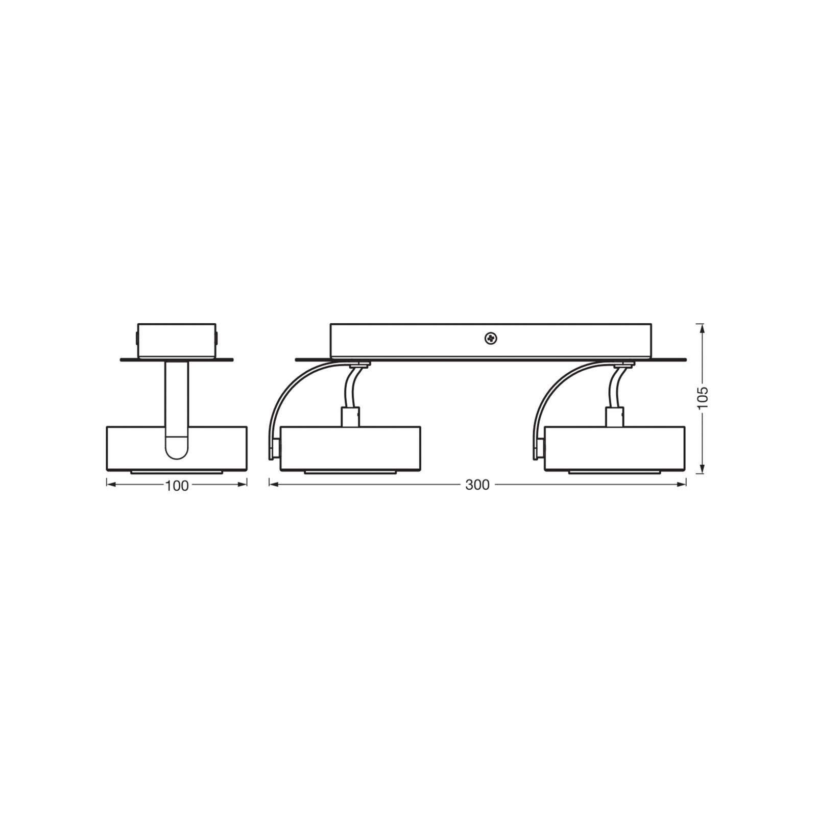 OSRAM LED-Deckenstrahler VENUS schwarz 2-flg. Metall 3.000 K OSRAM LED-Deckenstrahler VENUS schwarz 2-flg. Metall 3.000 K von Osram