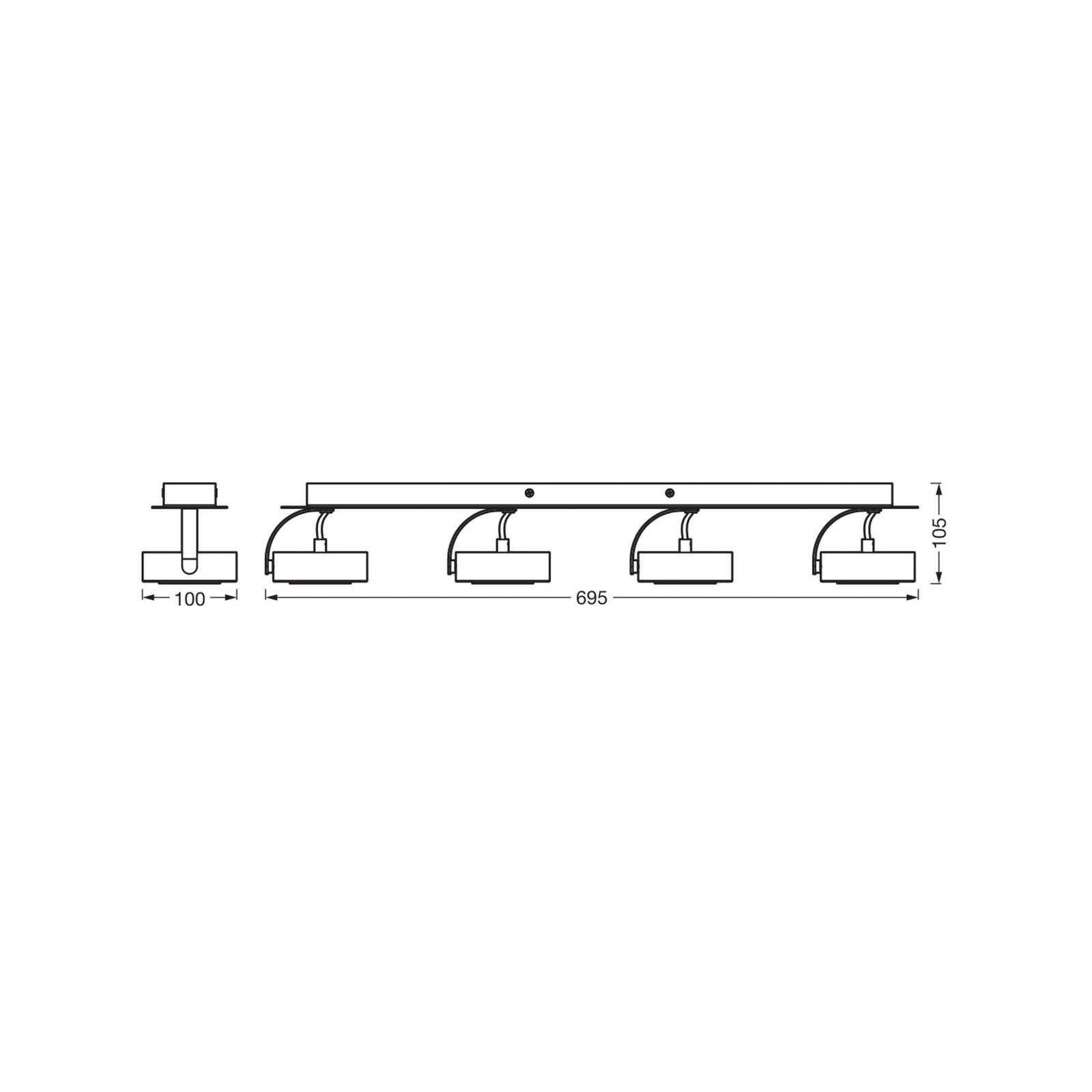 OSRAM LED-Deckenstrahler VENUS schwarz 4-flg. Metall 3.000 K OSRAM LED-Deckenstrahler VENUS schwarz 4-flg. Metall 3.000 K von Osram