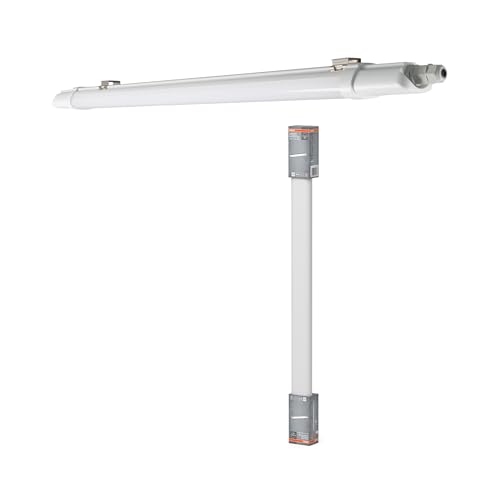 OSRAM LED Feuchtraumleuchte Submarine Slim 10W, 4000K, 900 lm, IP65, flach (35 mm), staub- und wasserdicht, Polycarbonat​ von Osram