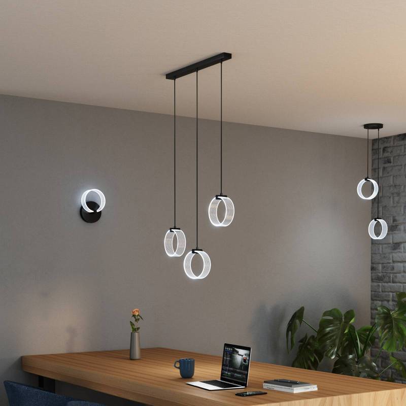 OSRAM LED-Hängelampe Decor Circle, 3-fl. lang, CCT, schwarz OSRAM LED-Hängelampe Decor Circle, 3-fl. lang, CCT, schwarz von Osram