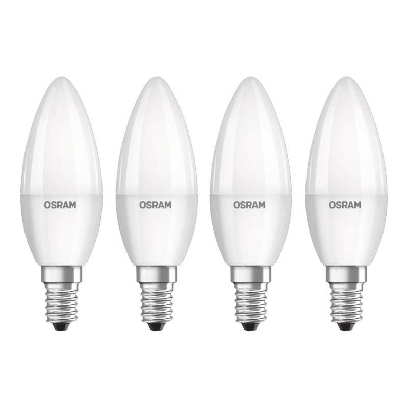 OSRAM LED-Kerze E14 Base Retro 4,9W 4er 2.700K von Osram