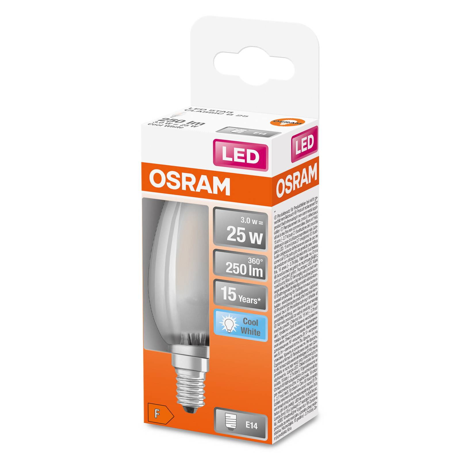 OSRAM LED-Kerze E14 Classic B 2,5W 4.000K matt OSRAM LED-Kerze E14 Classic B 2,5W 4.000K matt von Osram