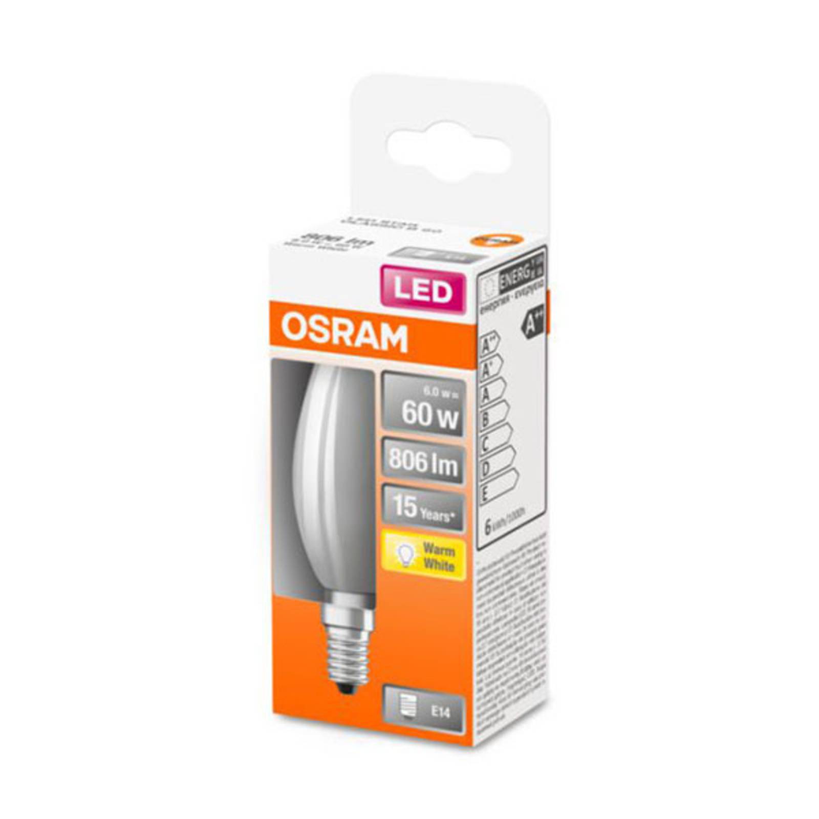 OSRAM LED-Kerze E14 Classic B 5,5W 2.700K matt OSRAM LED-Kerze E14 Classic B 5,5W 2.700K matt von Osram